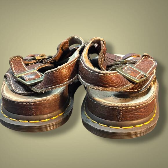 Men\'s Size 13 DR. MARTENS 8092 Brown Leather Fisherman Sandals EUC main image 10